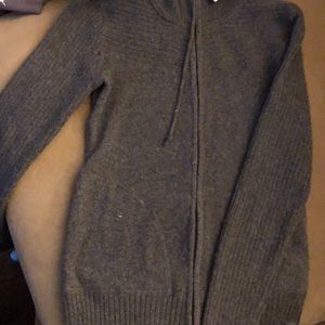 Grey sweater with full zipper